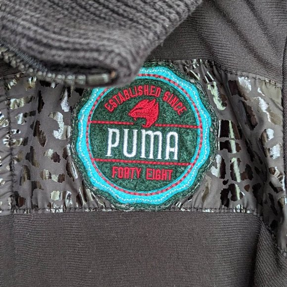Puma since 48 women's jacket with leopard print detailing - Size XS - black - Picture 3 of 7